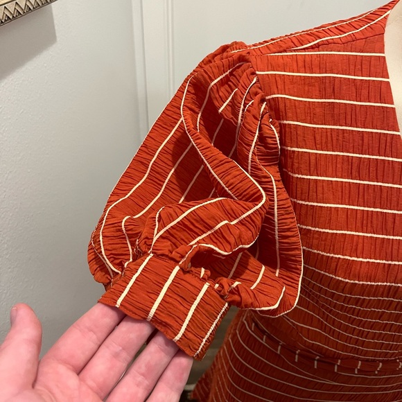 Scotch & Soda Pin Striped Crinkle Fabric Dress - Picture 6 of 11